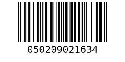 Barcode 050209021634