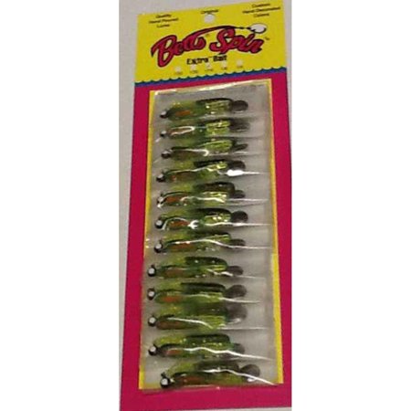 BETTS SPIN W/SPARE BODY 1/32 OZ 1" GRUB CHARTREUSE CRAWFISH GLITTER