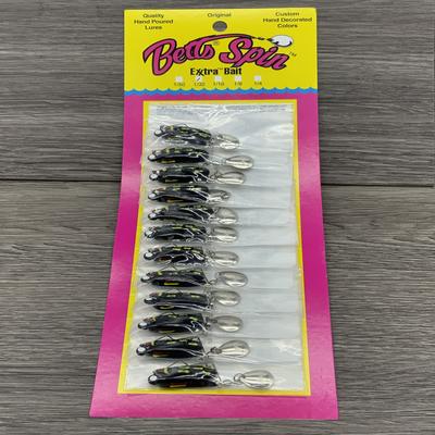 BETTS SPIN W/SPARE BODY 1/32 OZ 1" GRUB BLACK COACH DOG