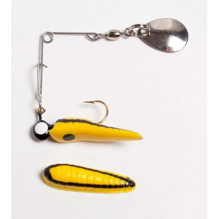 BETTS SPIN W/SPARE BODY 1/16 OZ 1 1/4" GRUB YELLOW/BLK STRIPES