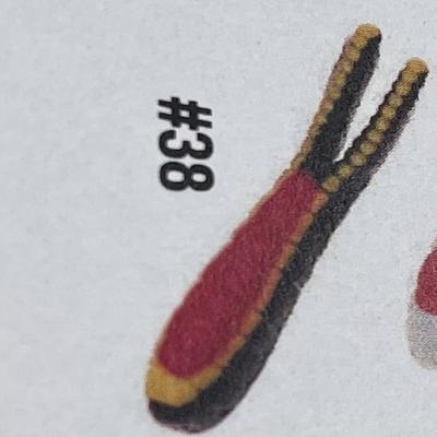 BETTS SPIN W/SPARE BODY 1/16 OZ 1 1/4" GRUB BLACK YELLOW STRIPE/RED BELLY