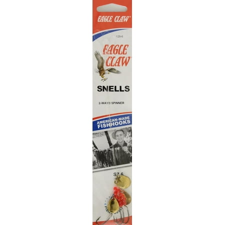 EAGLE CLAW SNELLED BAITHOLDER W/SPINNER & BEADS SZ 6, 6/CD/6/CTN GOLD BLADE