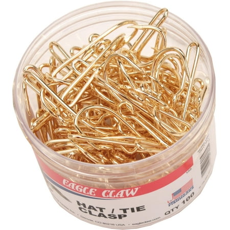 EAGLE CLAW HAT HOOK GOLD (HAT,MONEY,TIE) BULK 100/BOX