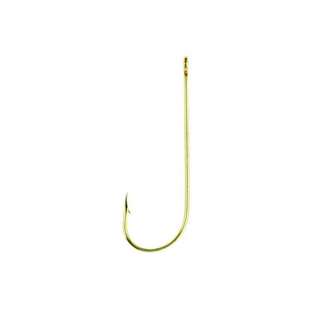 EAGLE CLAW NON-OFFSET GOLD HOOK SZ 8, 10/PK, (10 PK/CTN)