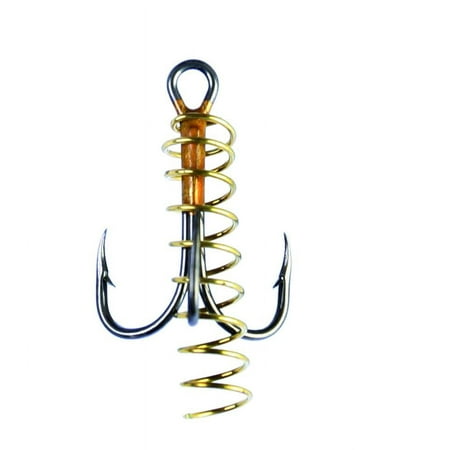 EAGLE CLAW TREBLE BRONZE 10/PACK SOFT BAIT W/SPRING FOR TROUT 2X STRONG CURVED POINT