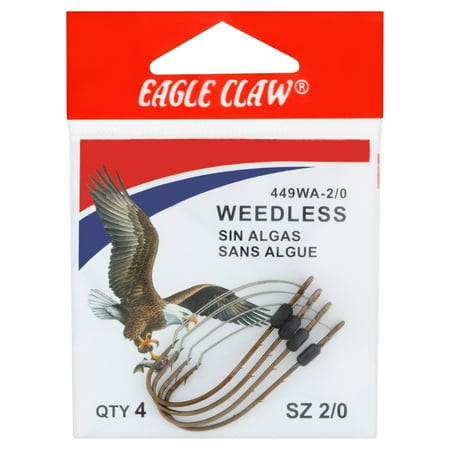 EAGLE CLAW WEEDLESS HOOK A-PACK (5-PK) 10 PKG TO CTN