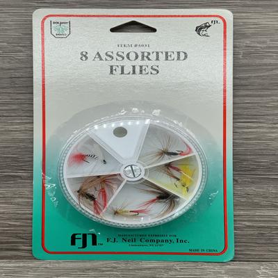 FJN ASSORTED FLIES,8 EA IN A DIAL BOX. 12/CTN