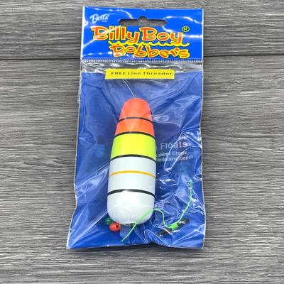 BETTS POLE WOOD FLOAT 4 X1 UNWTD,OR/WH W/YEL TIP + BOB STOP 12/BX