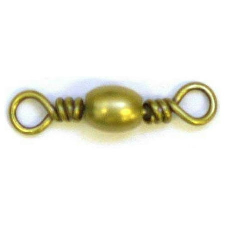 EAGLE CLAW 01111-001 BARREL SWIVEL BRASS SZ 1 12 TO BAG 12 BAGS TO CTN BBS-1