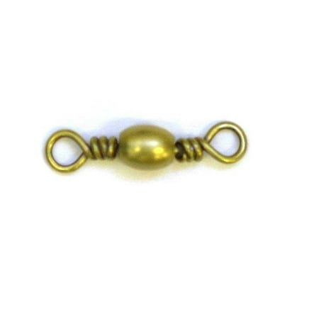 EAGLE CLAW 01111-005 BARREL SWIVEL BRASS SZ 5, 12 BAGS TO CTN BBS-5