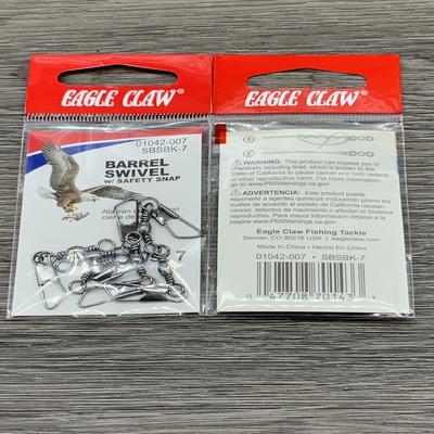 EAGLE CLAW 01042-007 BLACK SNAP SWIVEL SZ 7 12 BAGS TO CTN BKSS-7