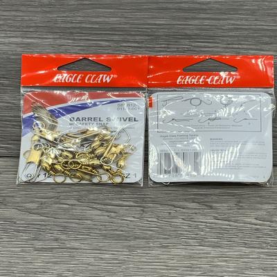 EAGLE CLAW 01141-001 SNAP SWIVEL BRASS SIZE 1, 12 BAGS TO CTN BSS-1