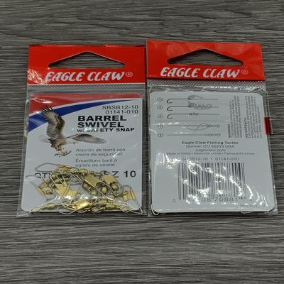 EAGLE CLAW 01141-010 SNAP SWIVEL BRASS SIZE 10, 12 BAGS TO CTN BSS-10