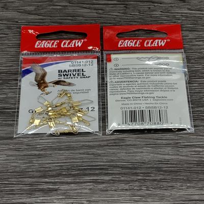 EAGLE CLAW 01141-012 SNAP SWIVEL BRASS SIZE 12, 12 BAGS TO CTN BSS-12