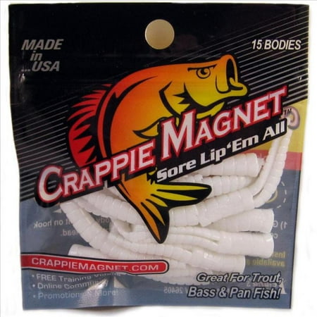 LELAND 87270 CRAPPIE MAGNET 15PC BODIES WHITE CM15W