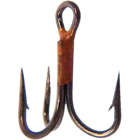 EAGLE CLAW LAZER BRONZE TREBLE 4X STRONG HOOK SIZE 6, 50 PACK