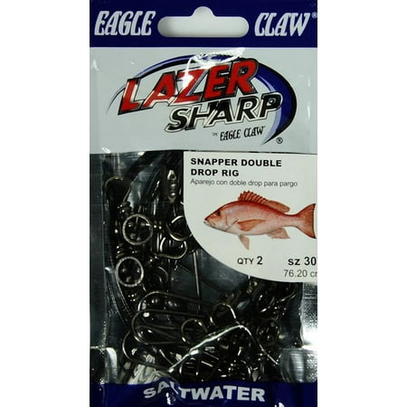 EAGLE CLAW SNAPPER RIG DOUBLE DROP WITH BLACK 60LB WIRE