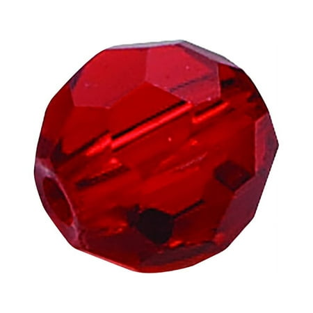 EAGLE CLAW LAZER RED FACETED GLASS BEADS 8MM