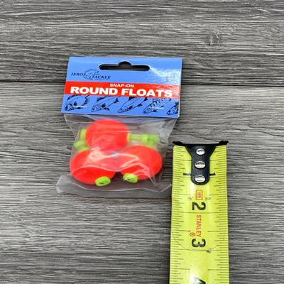 JEROS 1" ROUND SNAP ON FLOATS RED 2/PK