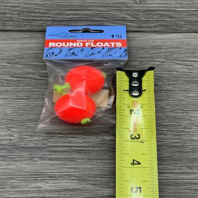 JEROS 1 1/4" ROUND SNAP ON FLOATS RED 2/PK