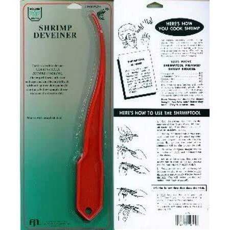 FJ NEIL SHRIMP DEVEINER, RED PLASTIC, CARDED W/INSTR. 12/CTN