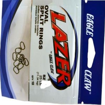 EAGLE CLAW LAZER OVAL SPLIT RINGS SZ 1
