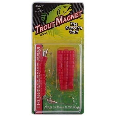 LELAND 87683 TROUT MAGNET RED 9PC 2 JIGHEADS, 7 BODIES TM-R