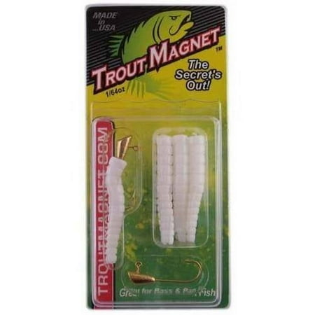 LELAND 87688 TROUT MAGNET WHITE 9PC 2 JIGHEADS, 7 BODIES TM-W