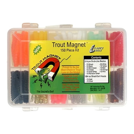 LELAND 87699 TROUT MAGNET 152PC KIT 30 JIGHEADS, 120 BODIES TMK