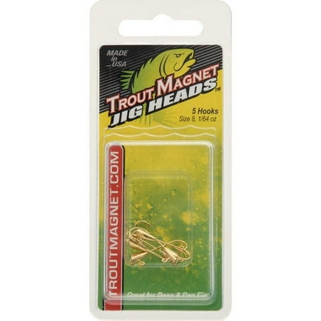 LELAND'S 87658 TROUT MAGNET 1/64OZ SZ 8 5PC JIGHEADS GOLD TMRH-G