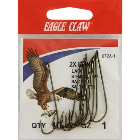 EAGLE CLAW REFILL EXTRA LONG SHANK BRONZE HOOK SIZE 1 (5 TO CARTON)