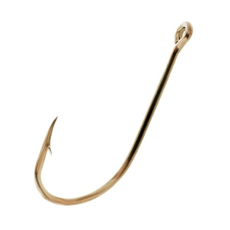 EAGLE CLAW BRONZE PLAIN SHANK OFFSET BRONZE HOOK SIZE 1 (5/CTN)