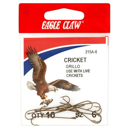 EAGLE CLAW REFILL BRONZE EXTRA LONG SHANK CRICKET HOOK SZ 6 5/CTN