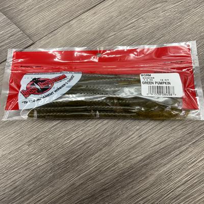 BASS ASSASSIN CURLEY TAIL 7.5 INCH GREEN PUMPKIN