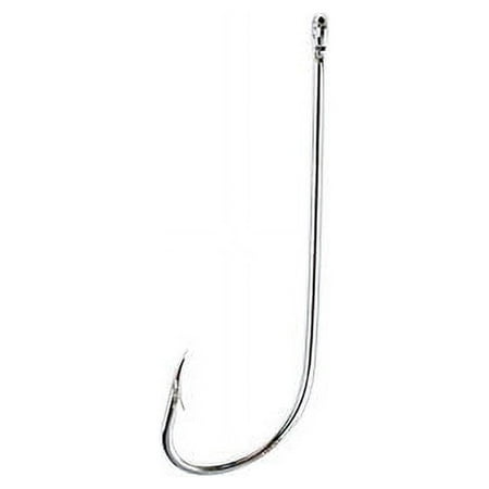 EAGLE CLAW NICKLE PLAIN SHANK OFFSET HOOK SIZE 4 (5/CTN)
