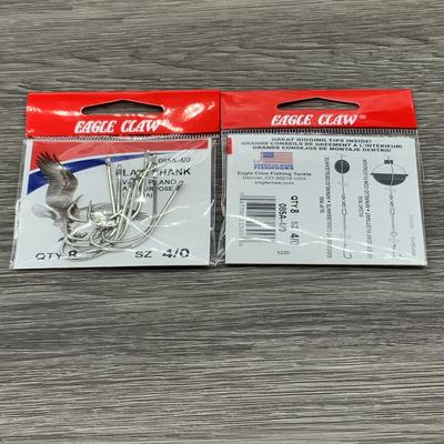 EAGLE CLAW NICKLE PLAIN SHANK OFFSET HOOK SIZE 4/0 (5/CTN)