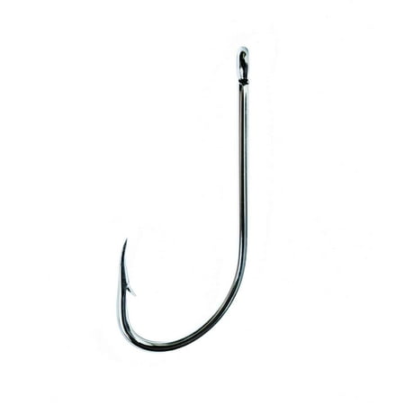 EAGLE CLAW NICKLE PLAIN SHANK OFFSET HOOK SIZE 1 (5/CTN)
