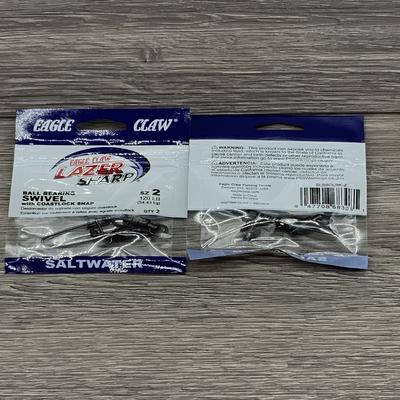 EAGLE CLAW LAZER SALTWATER BALL BEARING SWIVELSIZE 2