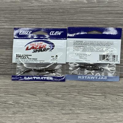 EAGLE CLAW LAZER SALTWATER BALL BEARING SWIVELSIZE 3 BLACK