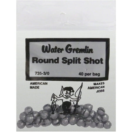 WATER GREMLIN ROUND SPLIT SHOT SIZE 3/0 MADE IN USA