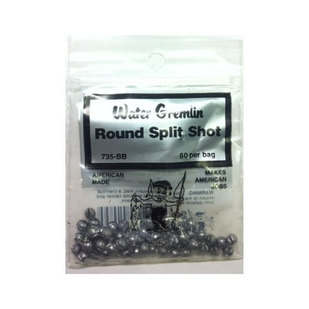 WATER GREMLIN ROUND SPLIT SHOT SIZE BB MADE IN USA